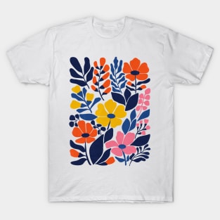 Bohemian Blooms Mid Century Modern Floral T-Shirt